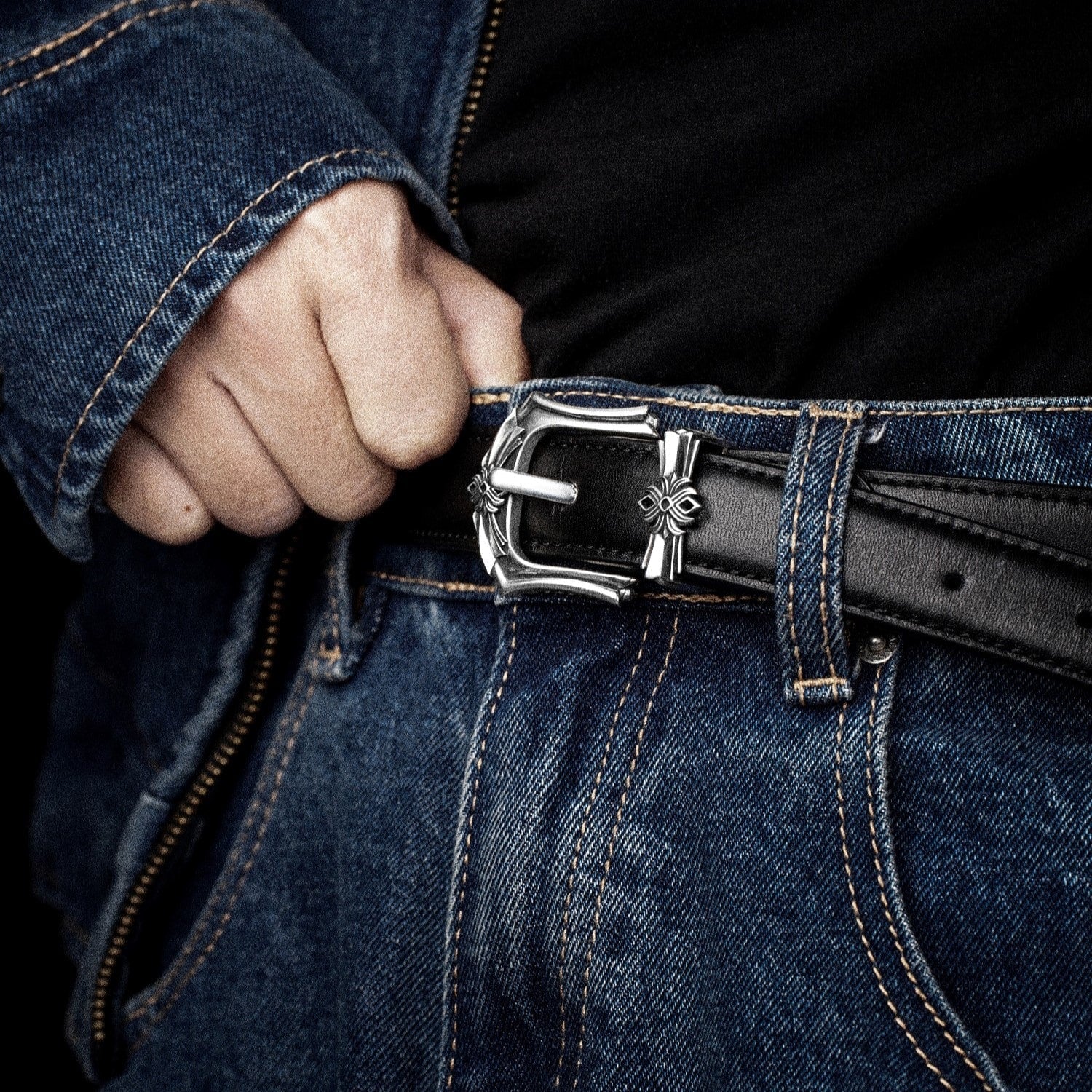 Belt Scottish Black Silver - Image 6