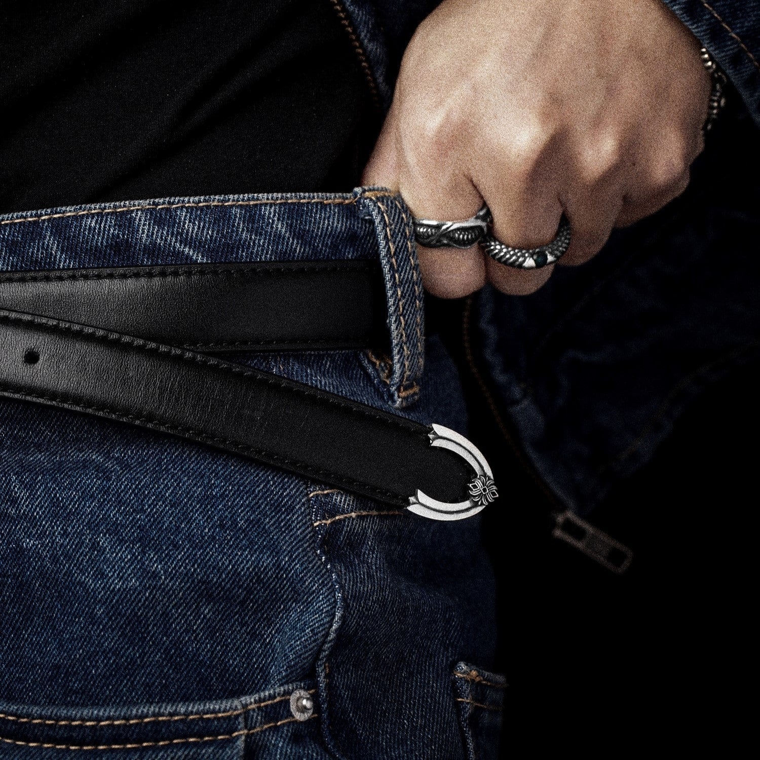 Belt Scottish Black Silver - Image 7