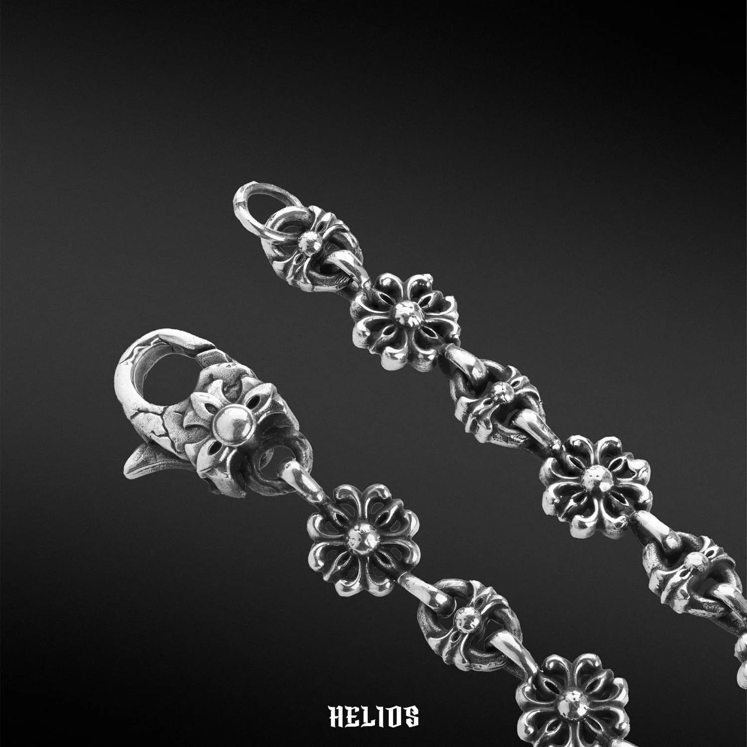 Congo Sunflower Chain Black Silver - Image 4