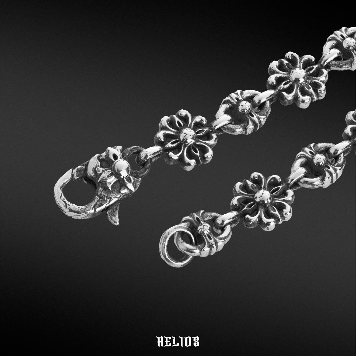 Congo Sunflower Chain Black Silver - Image 6