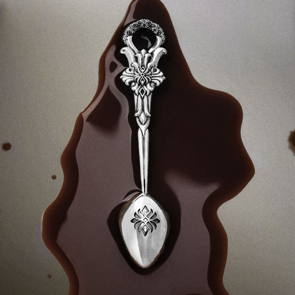 Lotus Serene Black Silver Spoon - Image 6