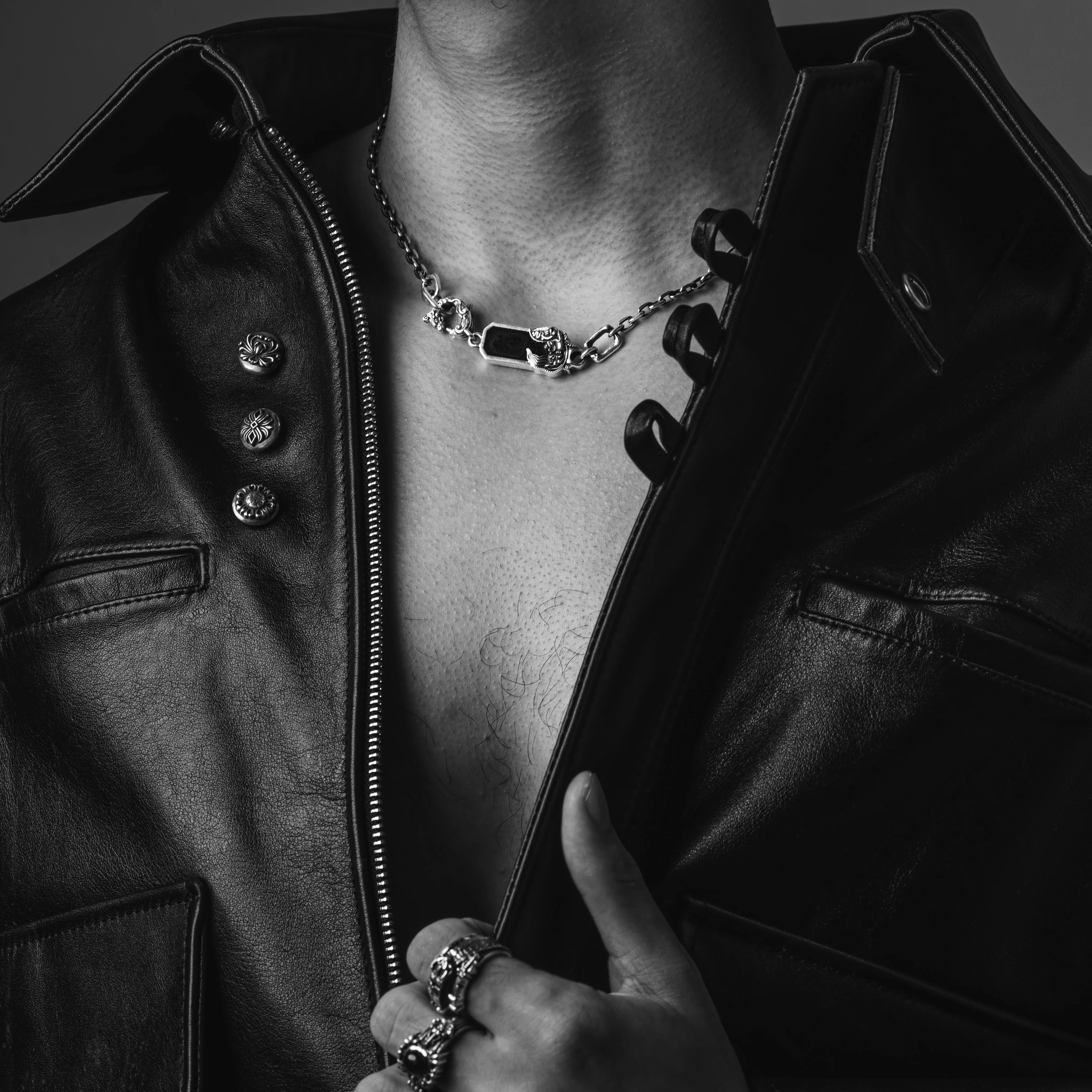 Men Armor Leather Jacket Helios X T-Project - Image 3